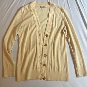 Classic Tory Burch merino wool cardigan. Size M. Pristine condition.